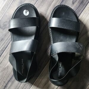 American Eagle black sandles size 8